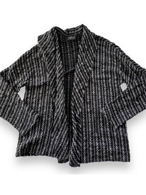Yeohlee Textured Stretch Lightweight Jacket Size Medium Black Cream